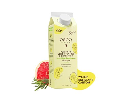 Babo Botanicals Purifying Shampoo & Conditioner Bundle - Lemon Tea Tree & Grapefruit for Flat, Oily Hair - Adds Body & Shine
