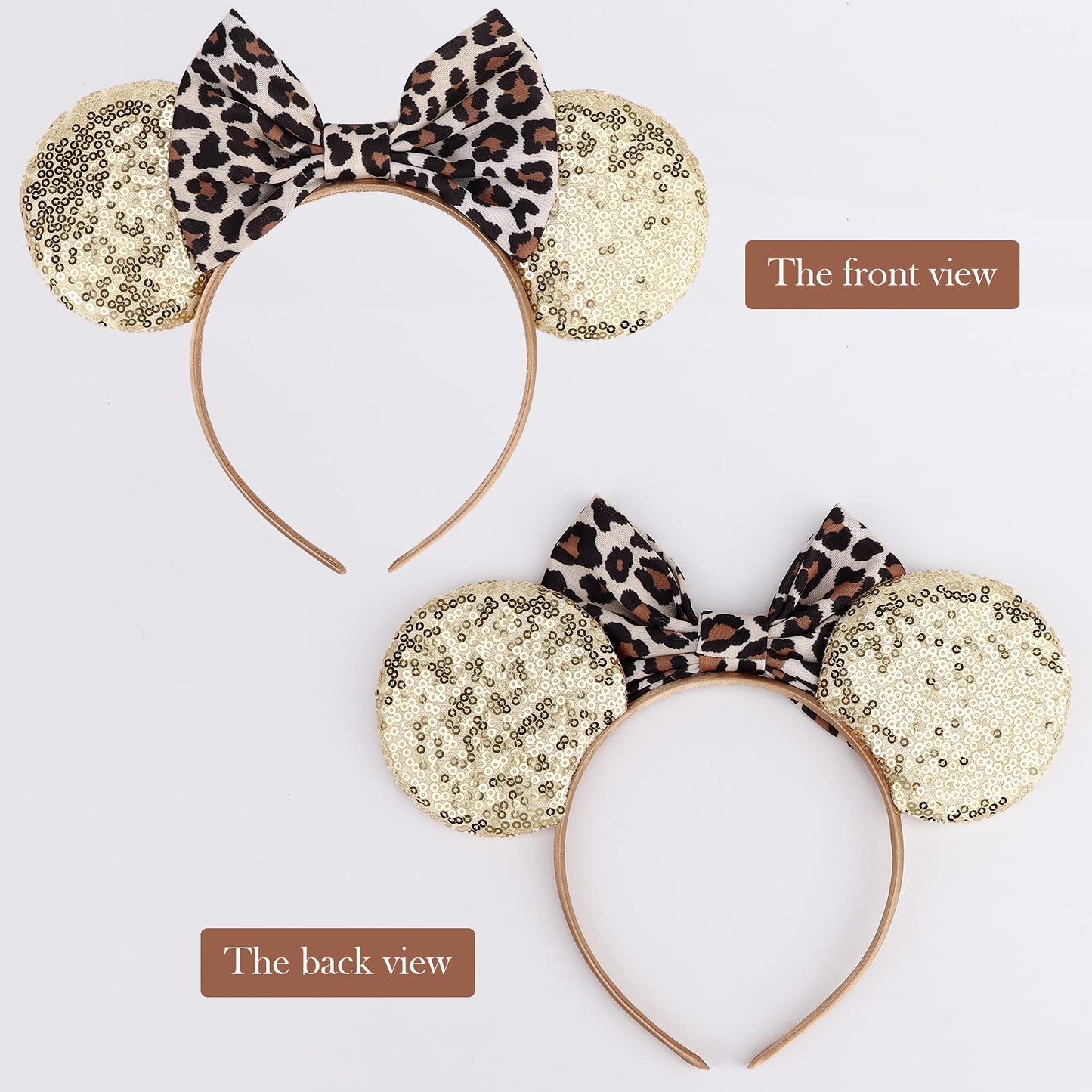 DRESHOW Mouse Ears Bow Headbands Glitter Party Decoration Cosplay Costume for Girls & Women