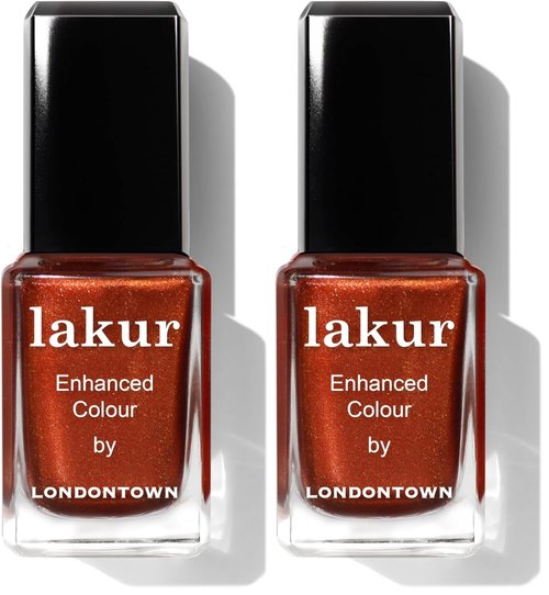 LONDONTOWN Brassy Copper Nail Polish - Vegan, Chip-Resistant, Long-Lasting Lacquer | 0.40 fl oz (Pack of 2)
