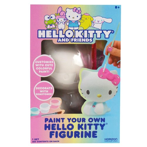 Horizon Group USA Paint Your Own Figurine Kit, DIY Art Project for Kids, Hello Kitty