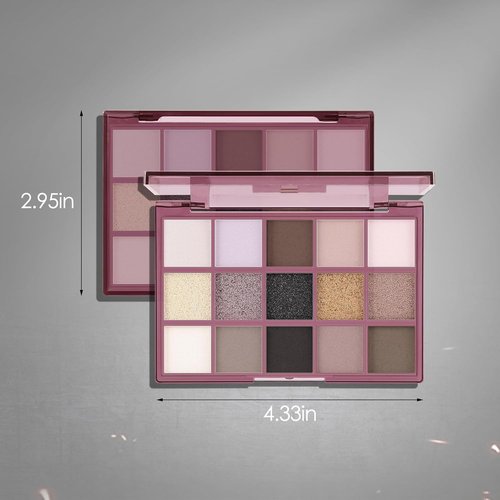 Boobeen 15-Color Eyeshadow Palette - Vibrant Matte & Shimmer Shades for Stunning Holiday Looks