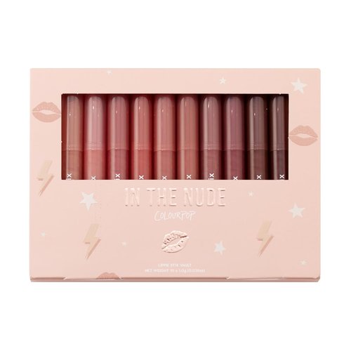 ColourPop Lippie Stix Vault - 10 Nude Lipstick Shades in Matte, Crème & Blur Finishes - Nourishing Formula