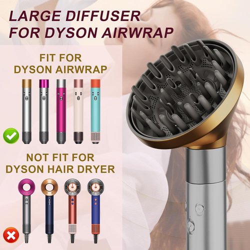 Dyson Upgraded Large Diffuser Attachment - Converts Airwrap Styler to Hair Dryer Nozzle | Compatible with HS05, HS03, HS01