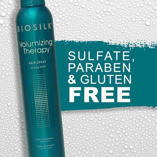 BioSilk Volumizing Hair Spray - Strong Hold, Adds Volume & Shine, Sulfate-Free, 10 Oz