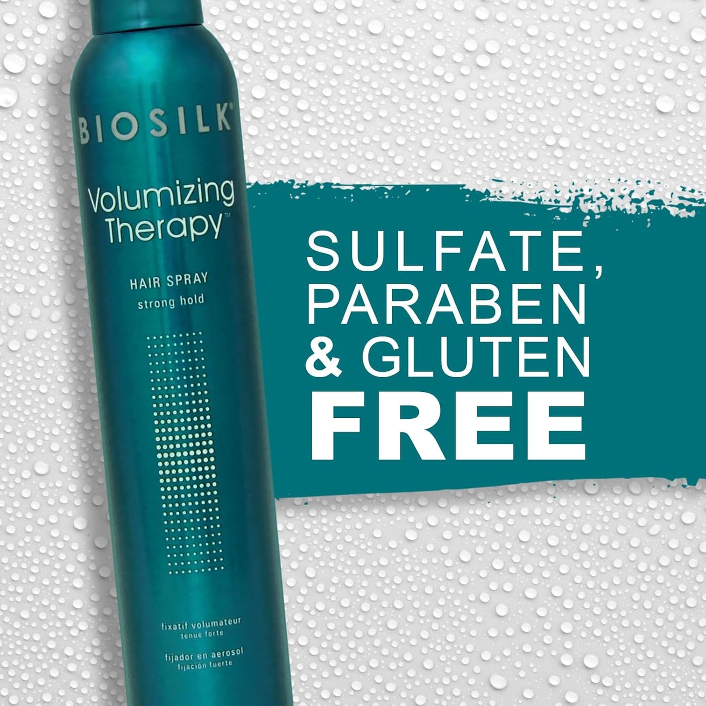 BioSilk Volumizing Therapy Hair Spray - Strong Hold, Adds Volume & Shine | 10 Oz, Sulfate-Free & Cruelty-Free