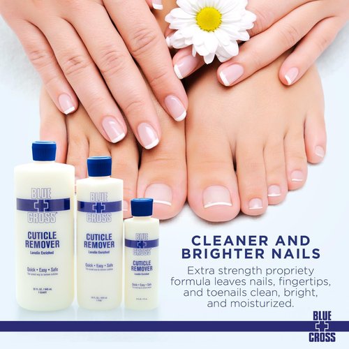 Blue Cross Cuticle Remover & Softener – Hydrating Treatment for Dry Cuticles, 8oz