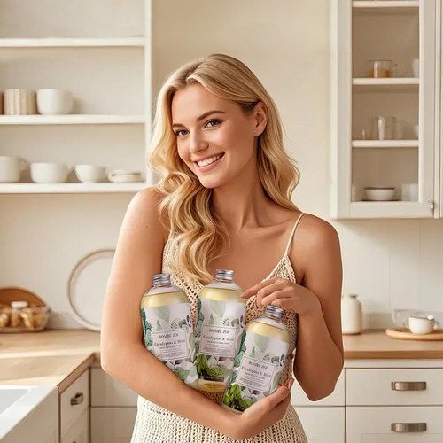 ROMIIE ZOI Eucalyptus & Mint Liquid Hand Soap Refill - Gentle, Moisturizing Formula | 750 ML Bulk Pack of 3