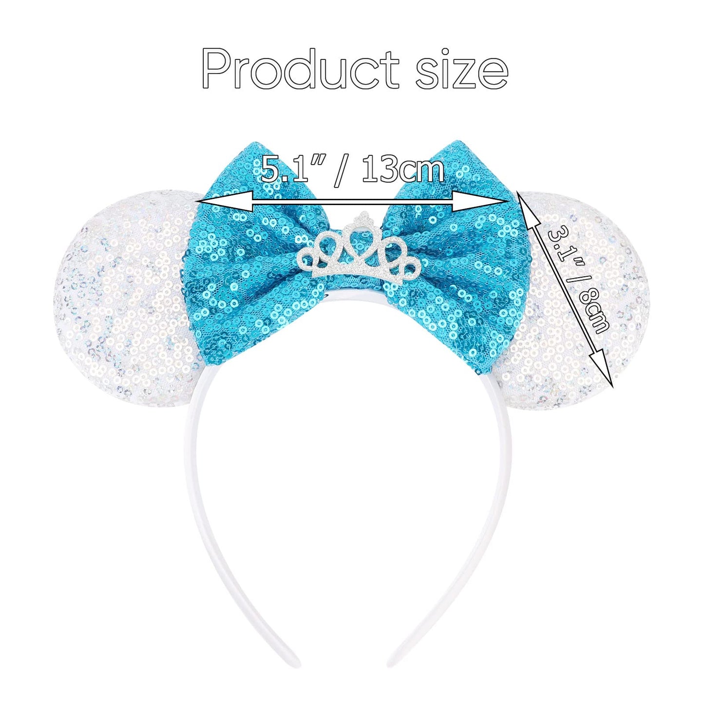 DRESHOW Mouse Ears Bow Headbands Glitter Party Decoration Cosplay Costume for Girls & Women