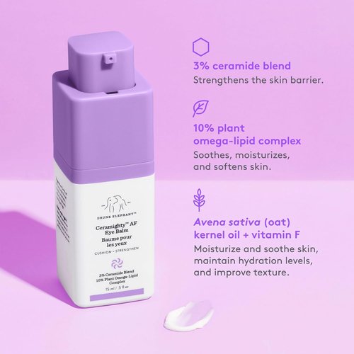 Drunk Elephant Ceramighty AF Eye Balm - Moisturizing Eye Cream - Clean Clinical Skincare