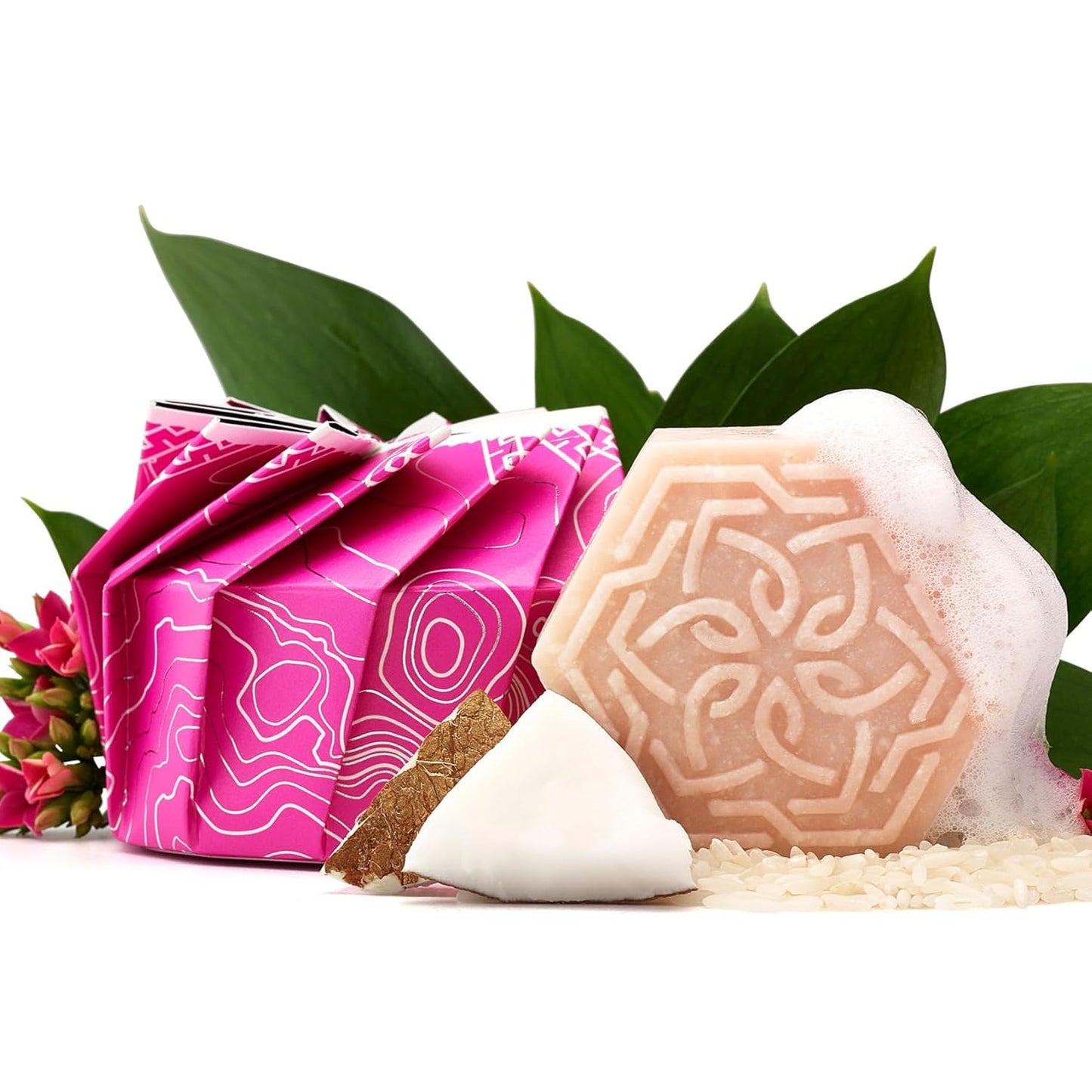 Viori Coconut Bliss Shampoo Bar - Advanced Repair & Moisturizing Formula with Rice Water - Sulfate Free