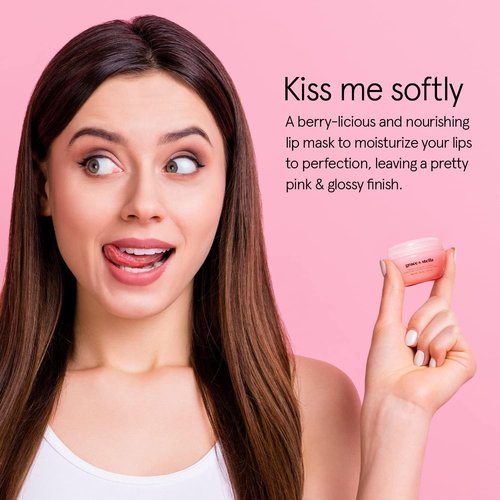 Grace & Stella Award Winning Lip Plumper Nourishing Berry Lip Mask - Lip Balm Hydrating - Lip Moisturizer For Very Dry Lips - Overnight Lip Mask & Lip Treatment & Lip Sleeping Mask - Vegan