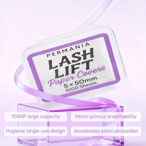 PERMANIA Lash Lift Paper Strips - 1000P Lash Perm Paper for Perfect Eyelash Lifting | White