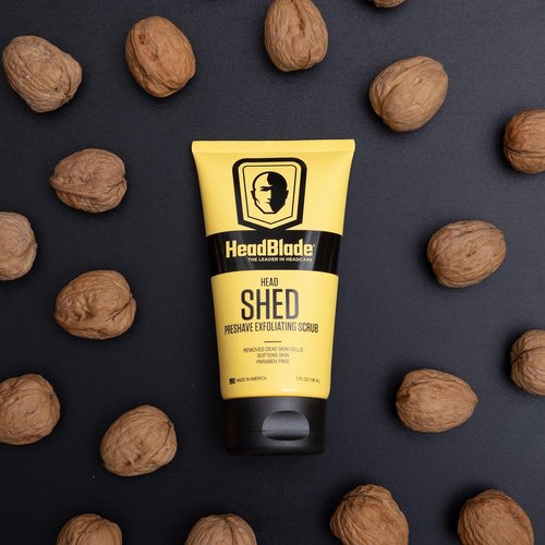 HeadBlade HeadShed Exfoliating Scrub - 5 oz Men's Face Wash & Cleanser for Smooth Shaving