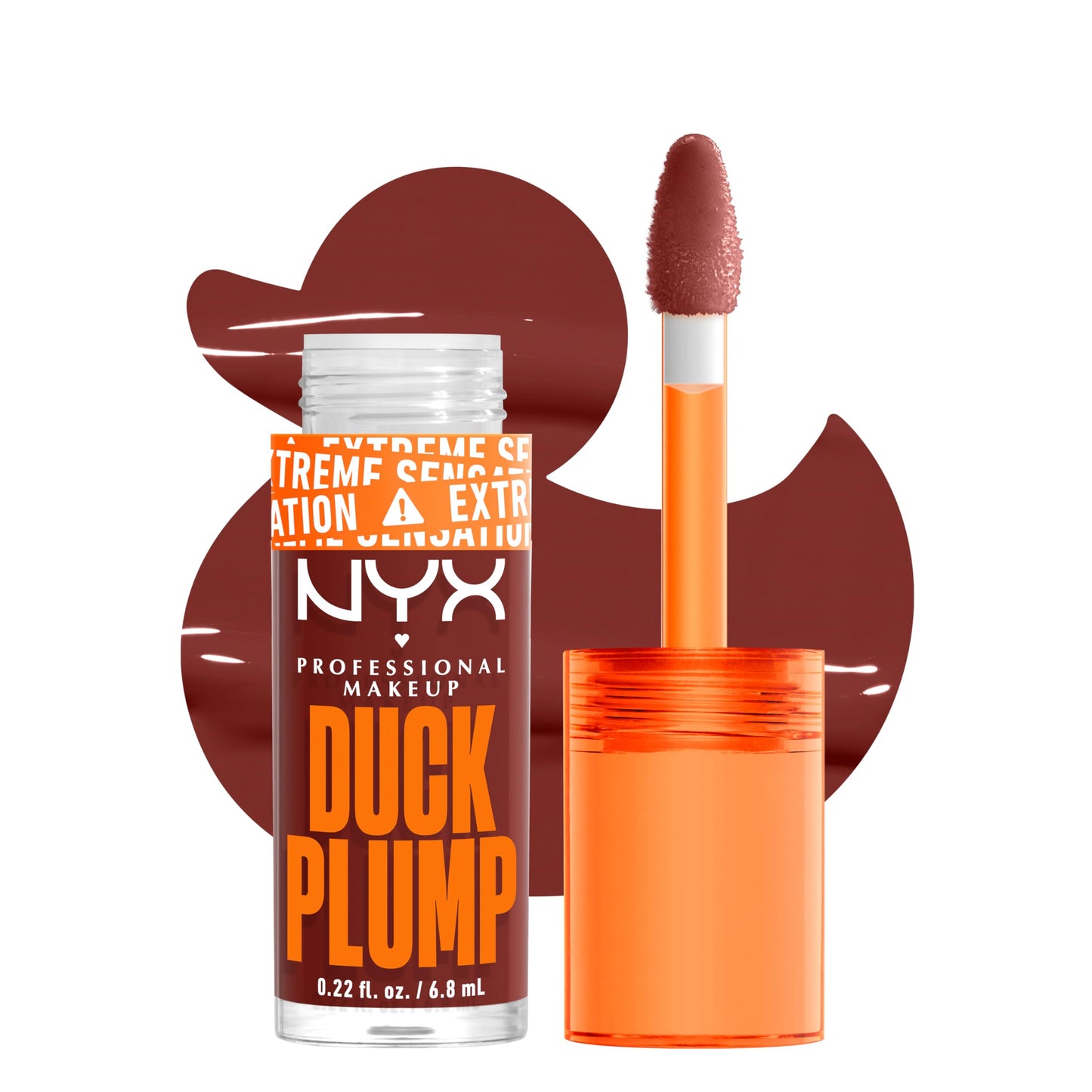 NYX PROFESSIONAL MAKEUP Duck Plump High Pigment Plumping Lip Gloss with Spicy Ginger, Vegan Lip Makeup - Wine Not ( Reddish Brown)