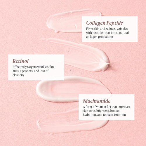 Nakery Beauty Retinol Cream - Anti-Aging Moisturizer with Collagen & Hyaluronic Acid | All Skin Types, Day & Night Use