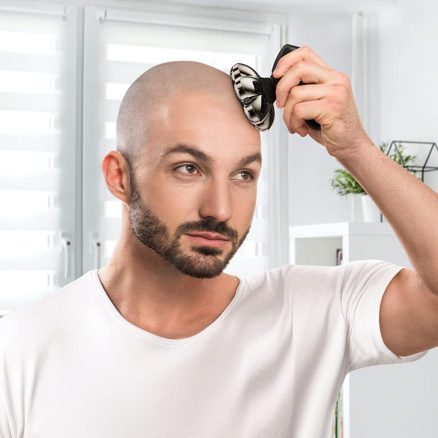 Skiennix 7-Blade Floating Replacement Shaving Head - Washable & Compatible with Wet/Dry Rotary Shavers