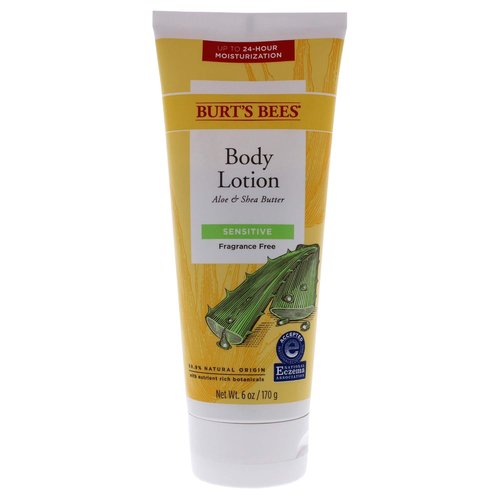 Burt's Bees Aloe & Shea Butter Body Lotion - Gentle Formula for Sensitive Skin | 6 Oz (Pack of 3)