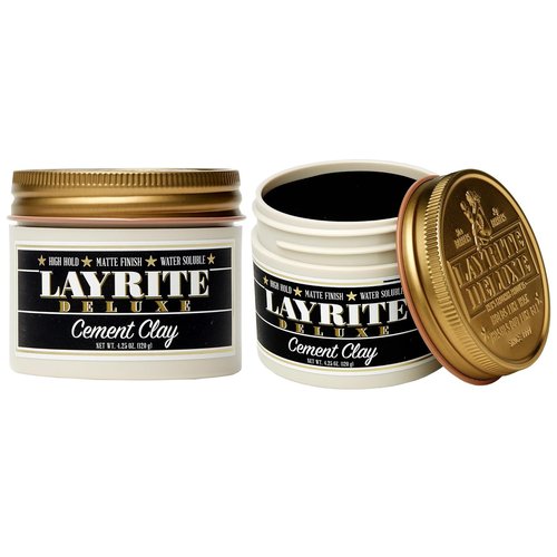 Layrite Deluxe Cement Clay - Strong Hold Styling Clay | 4.25 oz (2 Pack)