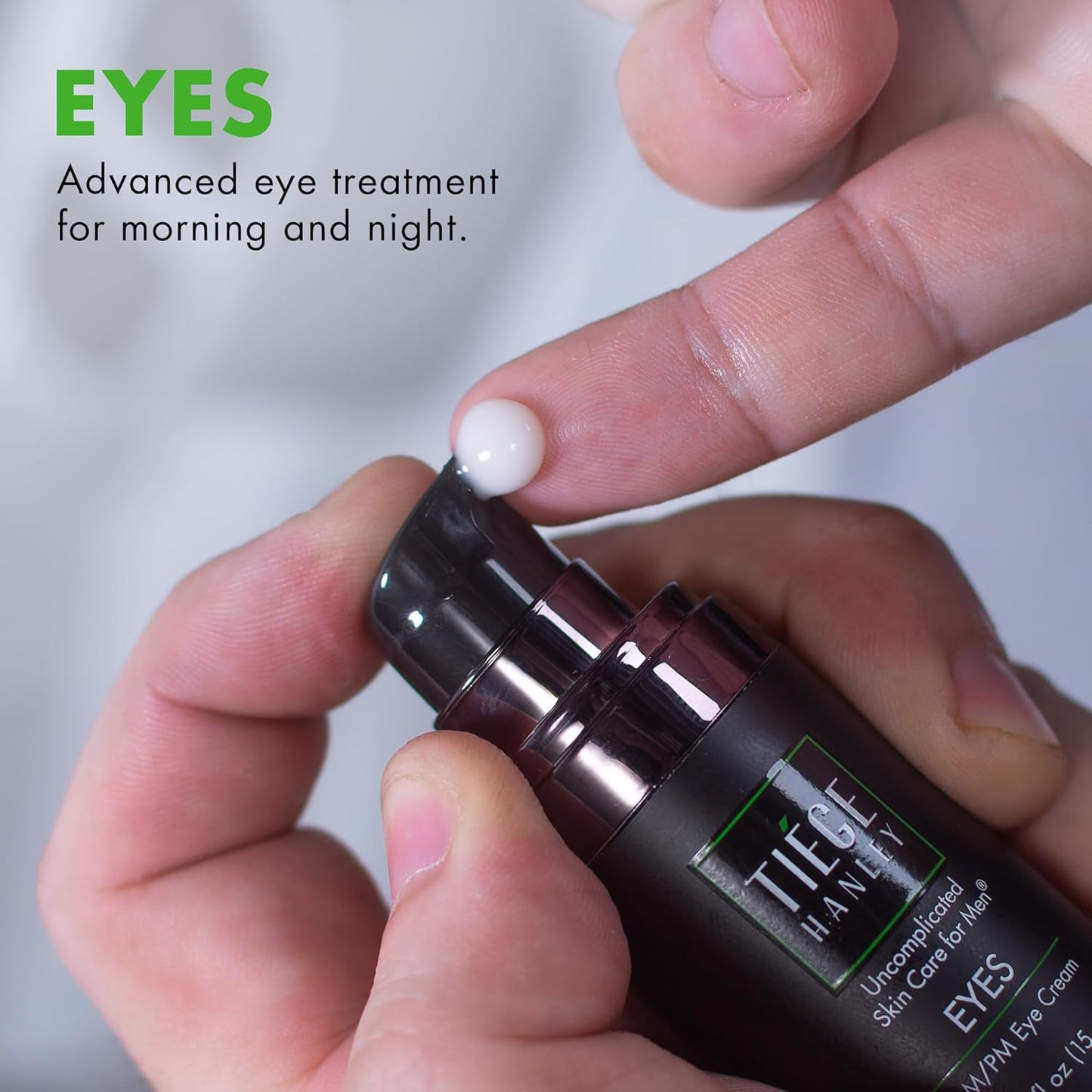 Tiege Hanley Eye Cream for Men - Anti-Aging Under Eye Treatment with Hyaluronic Acid & Vitamin B3 | 0.5 Oz