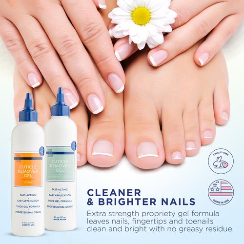 Blue Cross Cuticle Remover Gel - Hydrating Softener for Brittle Nails | 8oz Eucalyptus & Tea Tree