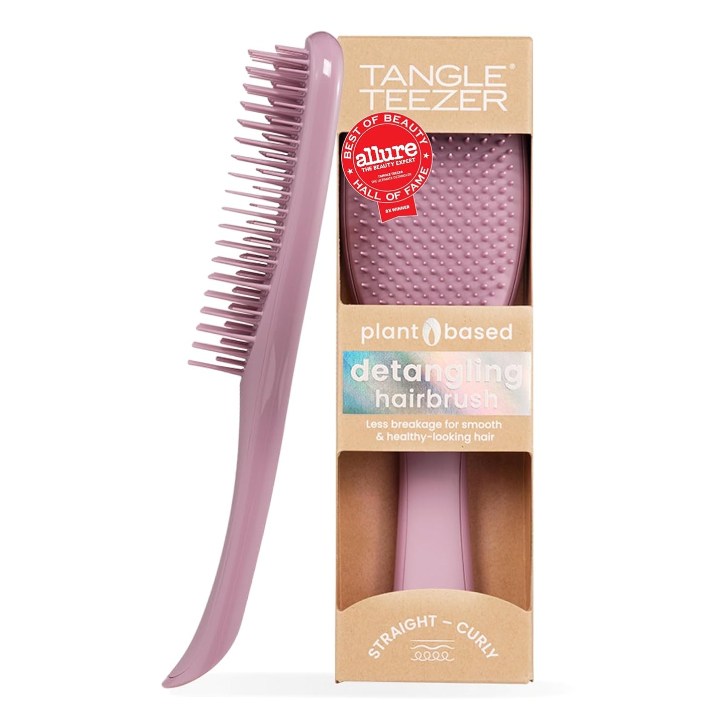 Tangle Teezer Ultimate Detangler Brush - Plant-Based Design for Dry & Wet Hair, Earthy Purple