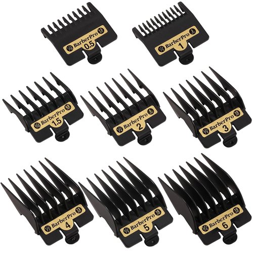 BaByliss Premium Clipper Guards - 8-Pack Replacement Guards for FX825, FX870, FX880 & FX673 - Black