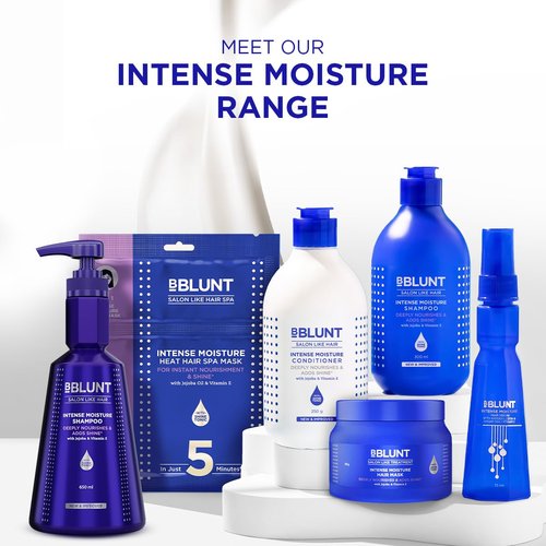 BBLUNT Intense Moisture Shampoo - Jojoba & Vitamin E for Dry, Frizzy Hair | 650 ml Hydrating Formula