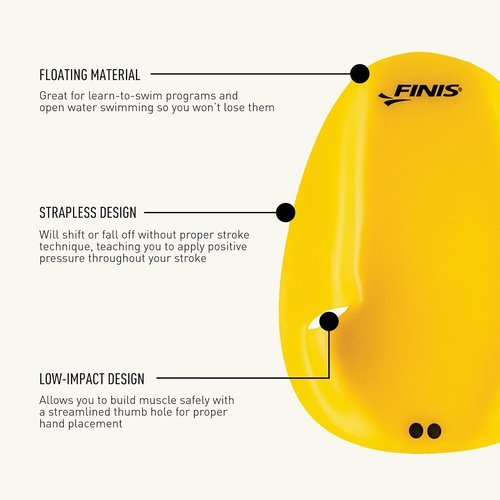 FINIS Agility Swim Paddles - Strapless Design for Enhanced Stroke Technique - Instant Feedback