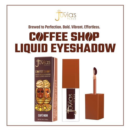 Juvia's Place Coffee Shop Liquid Eyeshadow - Matte Finish, Waterproof & Buildable Color | Cafe Noir, 0.08 fl oz
