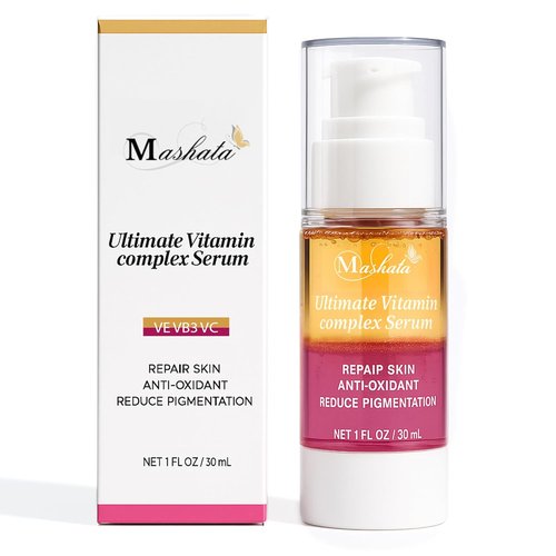 Mashata Vitamin C Face Serum - 20% Vitamin C, Niacinamide & Vitamin E | Brightening Anti-Wrinkle Formula, 1 Fl Oz