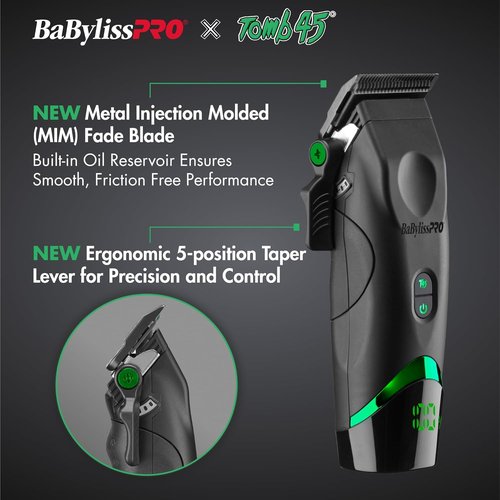 BaBylissPRO Wireless-Charging Hair Clipper for Men - Precision Cutting & Ergonomic Design