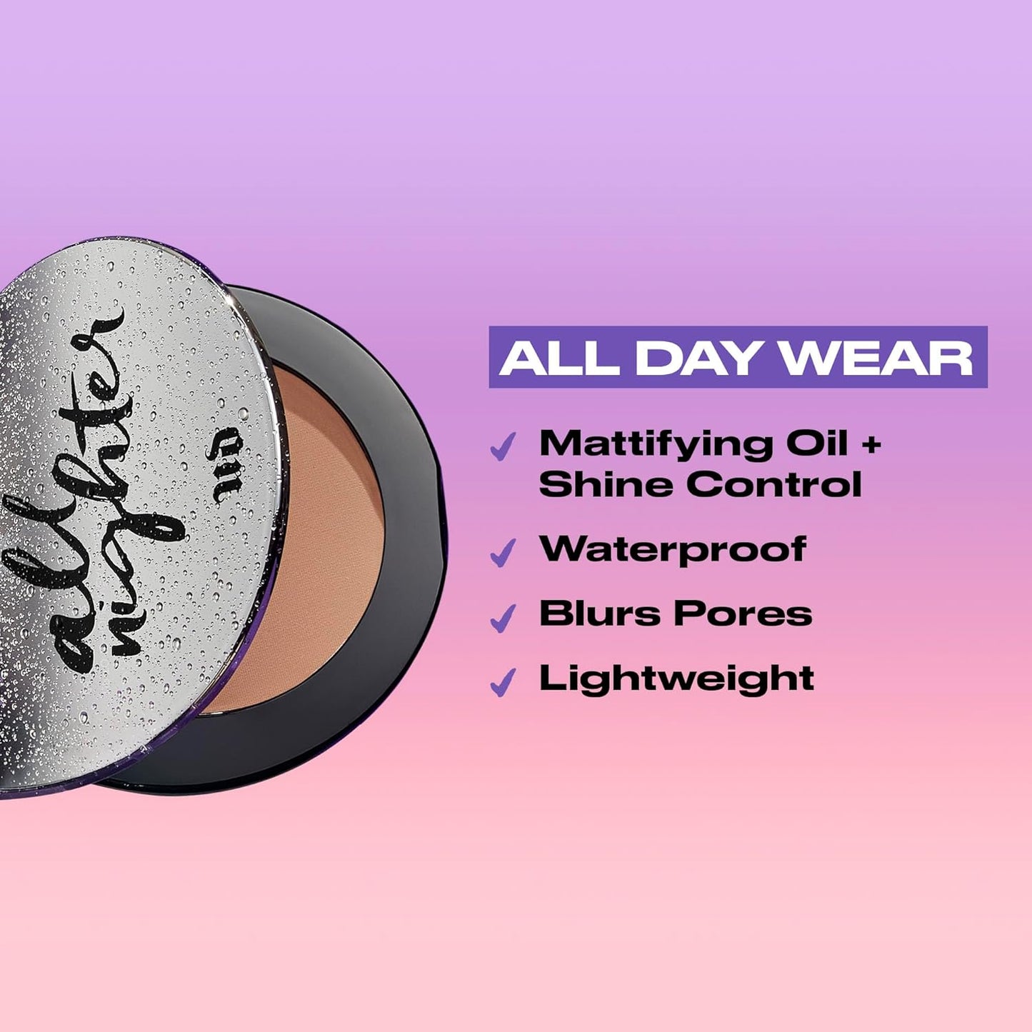 Urban Decay All Nighter Waterproof Setting Powder - Lightweight Translucent Finish - Smooths Skin & Minimizes Shine - Lasts Up to 11 Hours