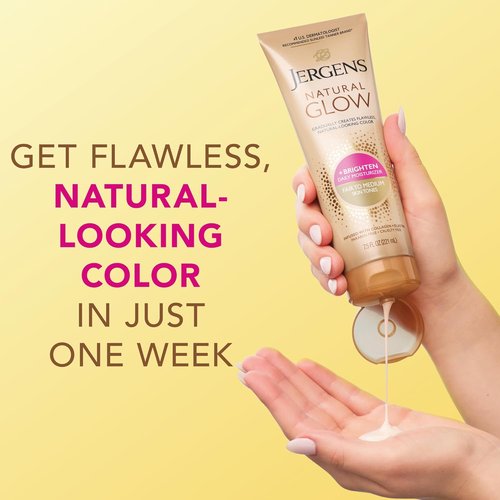 Jergens Natural Glow Self Tanner - Daily Moisturizing Body Lotion for Fair to Medium Skin - 7.5 Oz