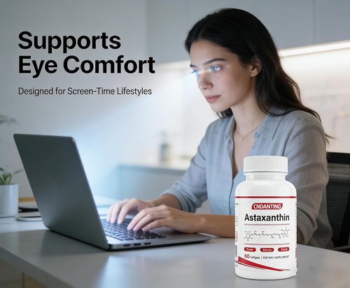 Astaxanthin 12mg Softgels - Natural Antioxidant Support for Skin & Eye Health | 60 Oil-Based Softgels