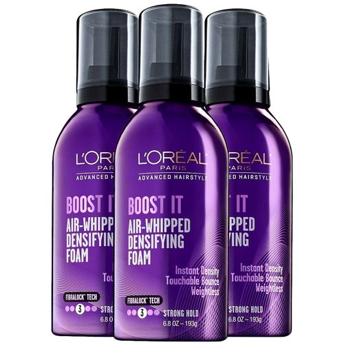 L'Oréal Paris BOOST IT Air Whipped Densifying Foam - 6.8 Fl. Oz. for Volume and Texture