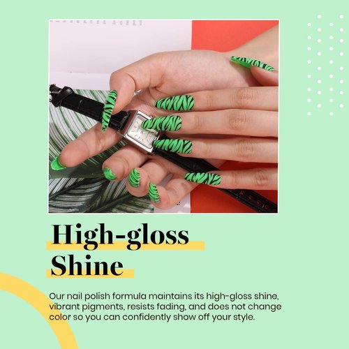 Beetles Neon Green Gel Nail Polish, 15ml Soak Off UV LED Day Nails Lamp Salon DIY Home Gift for Women Lime Green