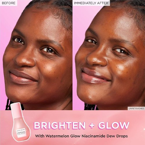 Glow Recipe Watermelon Niacinamide Dew Drops - Hydrating Face Serum & Primer | Travel Size 15ml