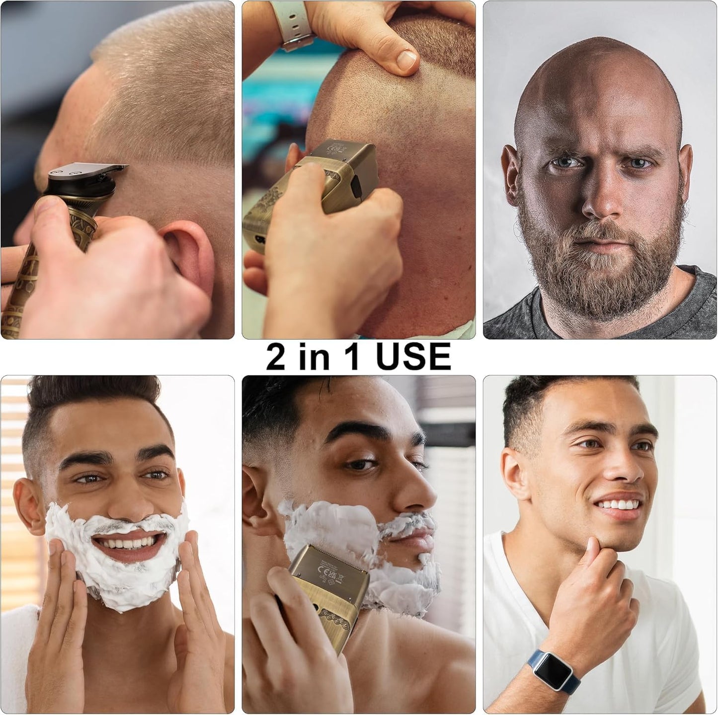 Scttomon T-Blade Hair Trimmers - Cordless Electric Shaver & Beard Grooming Kit for Men
