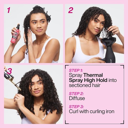 Redken Thermal Spray 22 High Hold - Thermal Heat Protectant and Setting Mist, For Curling and Flat Irons, Lasting Frizz Control & Protects Against Heat Damage