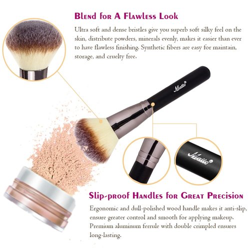 Matto Powder Mineral Brush - Large Coverage Makeup Brush for Blending Mineral Foundation | 1 Piece