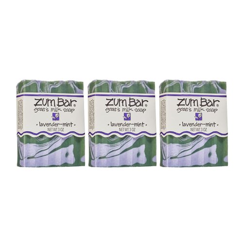 Indigo Wild Goat's Milk Soap Bar - Lavender-Mint Scented Essential Oil Soap - 3 oz | 3 Pack
