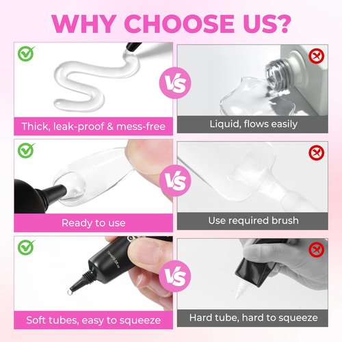 UNA GELLA Gel Nail Glue No U/V Light 15ml Super Strong Nail Glue for Press On Nails & Clear Acrylic Nails Tips Air-dry Strong-hold Formula