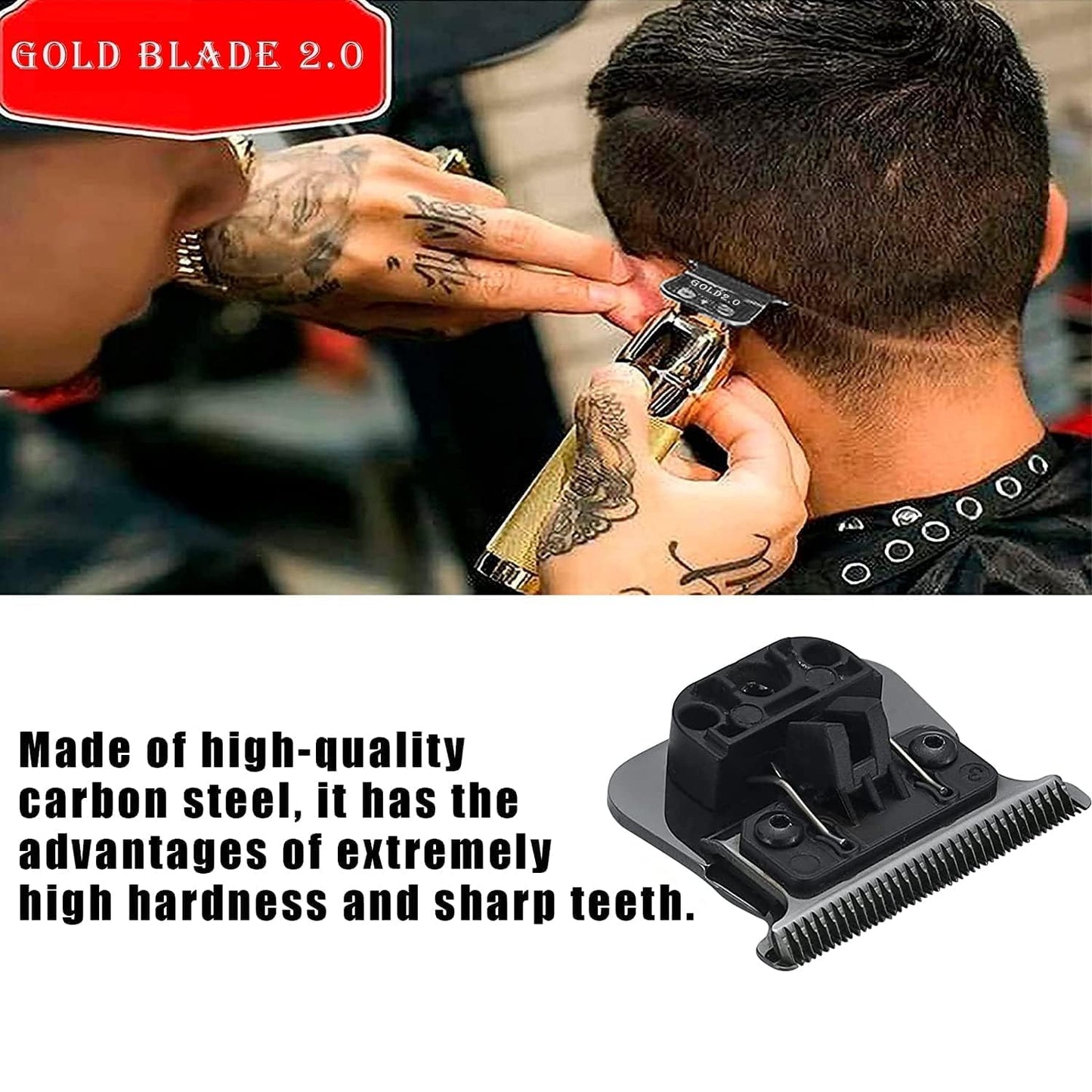 BaBylissPRO FX707ZB2 Replacement Blades - Compatible with FX787 & FX726 Trimmers - Black