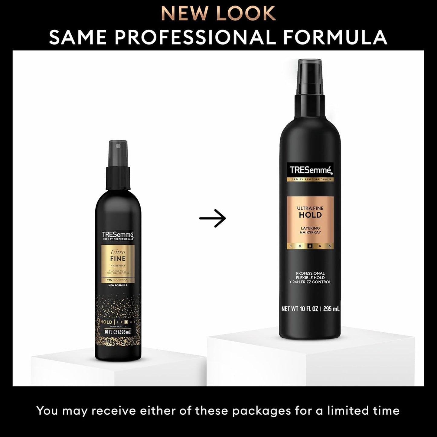 TRESemmé Non-Aero Hairspray - Ultra Fine Formula for 24-Hour Frizz Control | Pack of 6, 10 Fl Oz