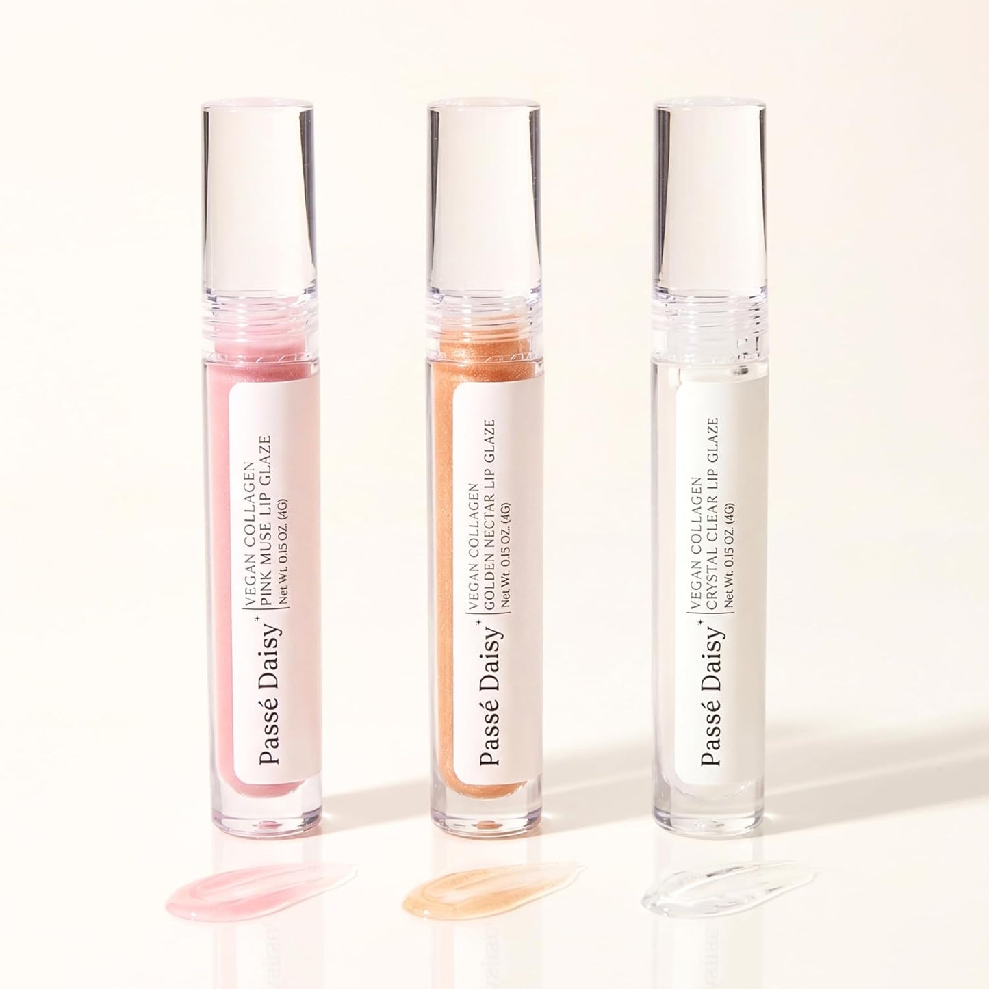 Skiennix Vegan Collagen Lip Glaze Balm - Pink Muse Full-Size Silky Sheer Gloss for Hydrating Shine | Sulfate & Paraben Free
