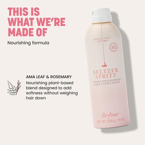Drybar Seltzer Spritz Flexible Hold Hairspray - 8-Hour Hold with Touchable Finish & Ultrafine Mist