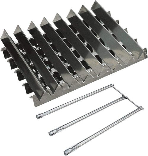 Hongso 13-Pcs Stainless Steel Flavorizer Bars & Burner Tube Kit - Replacement for Weber Genesis I-IV | Fits Genesis 1000-5000 & Platinum I-II