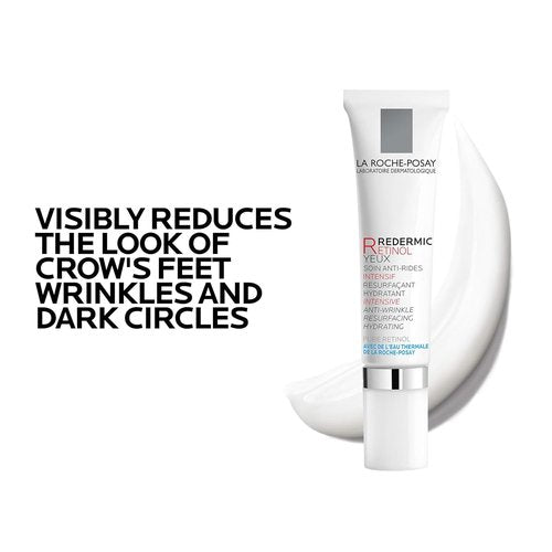 La Roche-Posay Redermic R Retinol Eye Cream - Anti-Aging Formula for Wrinkles & Dark Circles | 0.5 Fl Oz