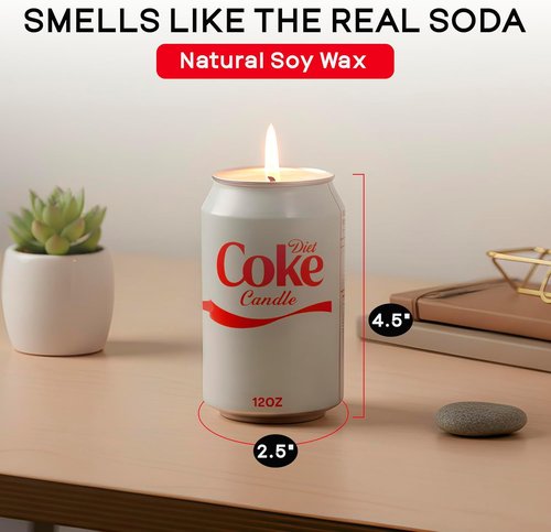 Diet Candle - Real Soda Scented - Unique Gift Idea for Any Occasion - Aesthetic Room Decor