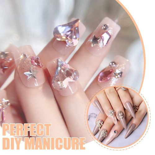 HiLemon 3D Rhinestone Gel for Nails, Clear Nail Gem Adhesive for 3D DIY Decorations Nails Art, Super Strong Glue for Jewelry Diamonds, No Wipe Needed (3D Rhinestone Gel, 15ml)
